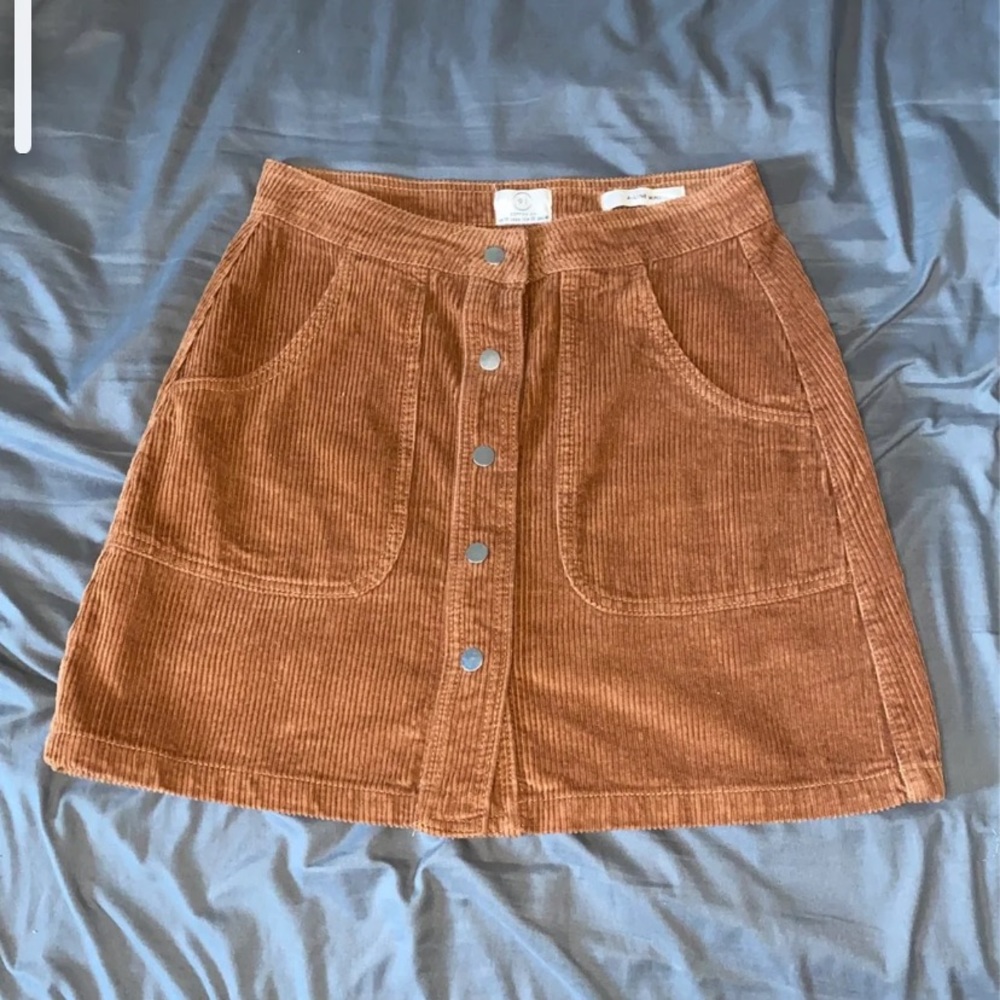 Corduroy button up skirt